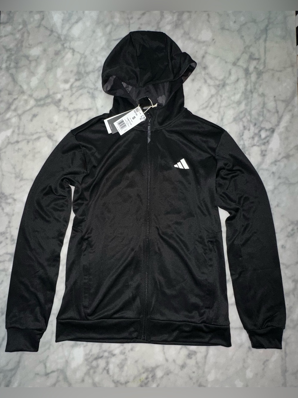 adidas Men's AEROREADY Camo-Trim Zip Training Hoodie